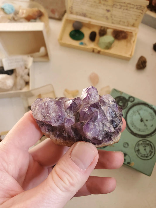 Genuine Purple Amethyst Crystals Real Authentic Mineral and Stone Specimen