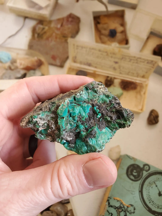 Green Malachite Crystals Real Authentic Mineral and Stone Specimen