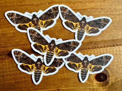 Death's Head Hawkmoth Vinyl STICKER, LIFE-SIZE, Realistic