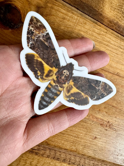 Death's Head Hawkmoth Vinyl STICKER, LIFE-SIZE, Realistic