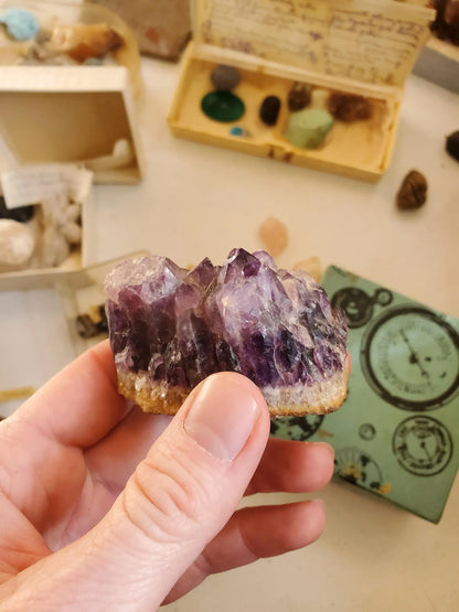 Genuine Purple Amethyst Crystals Real Authentic Mineral and Stone Specimen