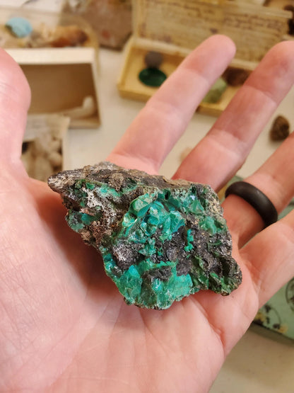 Green Malachite Crystals Real Authentic Mineral and Stone Specimen