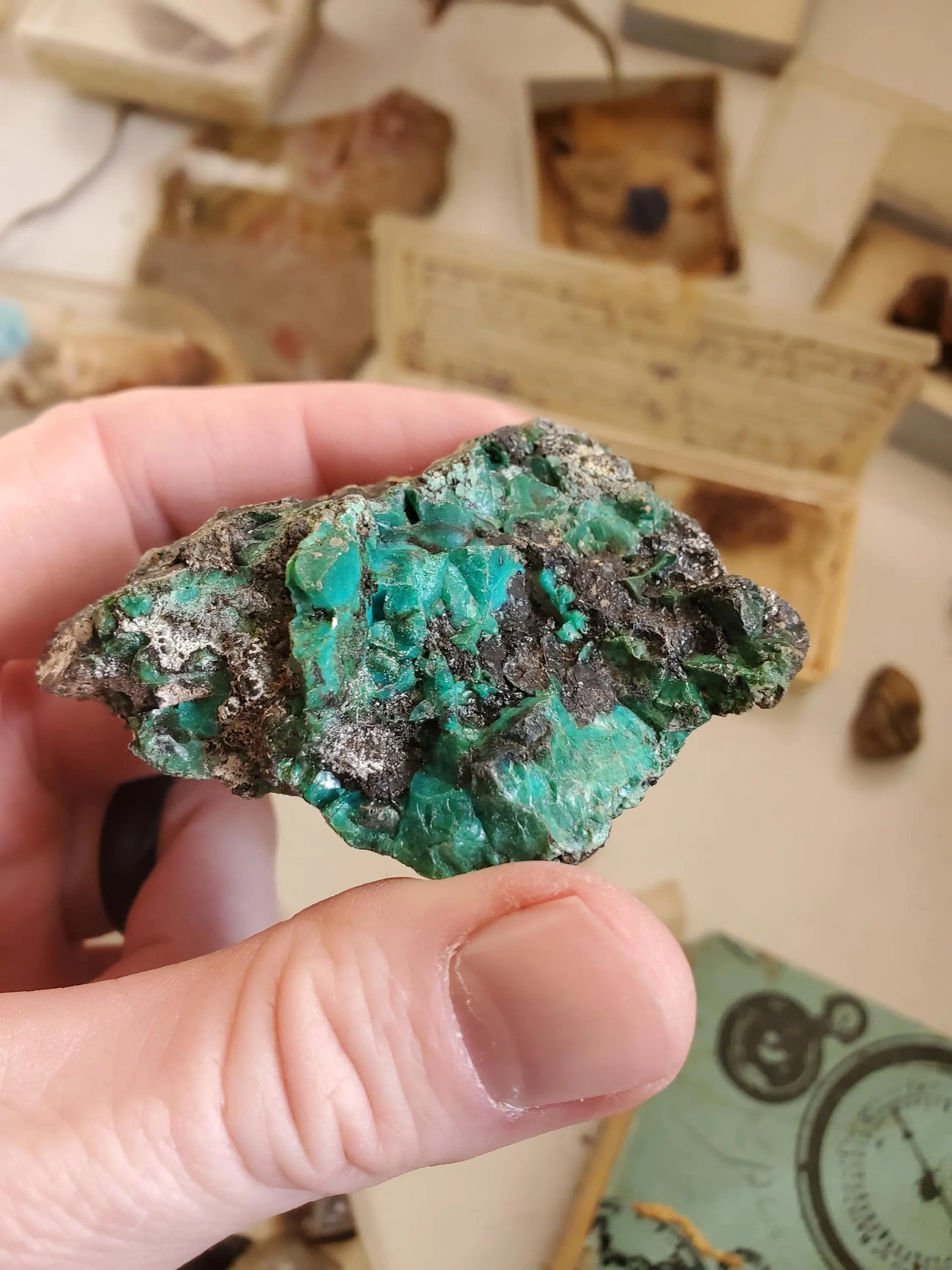 Green Malachite Crystals Real Authentic Mineral and Stone Specimen