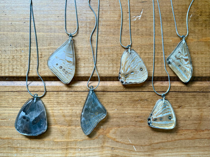 Real Morpho Butterfly Wing Pendant Necklaces